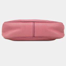 Pre Owned Chanel Pink Calfskin LAX Front Pocket Shoulder Bag
