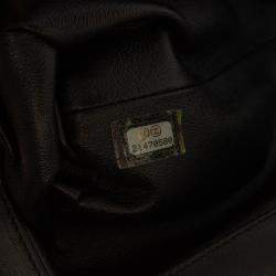 Pre Owned Chanel Black CC Quilted Lambskin Frame Clutch