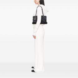 Pre Owned Chanel Black Quilted Iridescent Caviar Chic Shopping Tote
