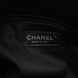 Pre Owned Chanel Black Quilted Iridescent Caviar Chic Shopping Tote