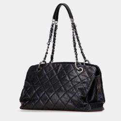 Pre Owned Chanel Black Quilted Iridescent Caviar Chic Shopping Tote