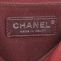 Pre Owned Chanel Burgundy Quilted Aged Leather Day Trip Flap Bag