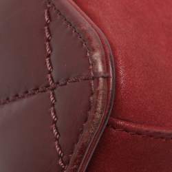 Pre Owned Chanel Burgundy Quilted Aged Leather Day Trip Flap Bag