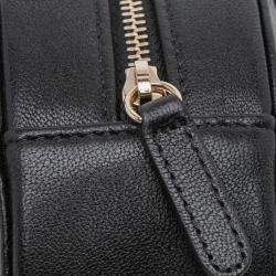 Pre Owned Chanel Black Lambskin 19 Round Clutch with Chain