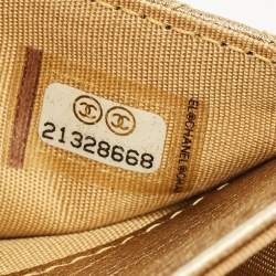 مملوكة مسبقًا Chanel Gold Quilted Leather Boy Flap Wallet
