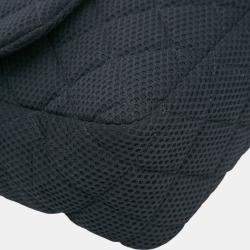 Pre Owned Chanel Black Jumbo Classic Jersey Single Flap