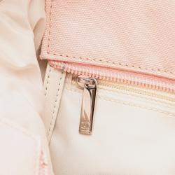 Pre Owned Chanel Pink Small Quilted Canvas Paris Biarritz Tote