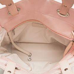 Pre Owned Chanel Pink Small Quilted Canvas Paris Biarritz Tote