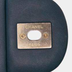 Pre Owned Chanel Blue Small Iridescent Calfskin Chic Quilt Flap