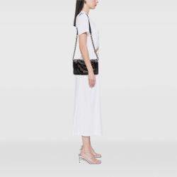 Pre Owned Chanel Black Medium Calfskin Enchained Boy Flap