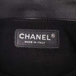 Pre Owned Chanel Black Medium Calfskin Enchained Boy Flap