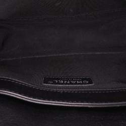 Pre Owned Chanel Black Medium Calfskin Enchained Boy Flap
