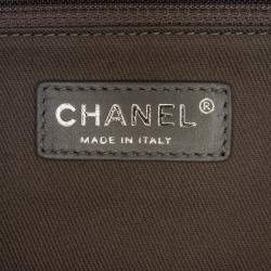 Pre Owned Chanel Grey Large Quilted Iridescent Calfskin Coco Daily Flap