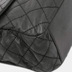 Pre Owned Chanel Grey Large Quilted Iridescent Calfskin Coco Daily Flap