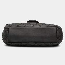 Pre Owned Chanel Grey Large Quilted Iridescent Calfskin Coco Daily Flap