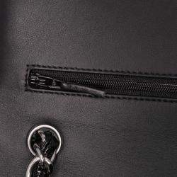 Pre Owned Chanel Black Jumbo Classic Patent Double Flap