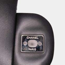 Pre Owned Chanel Black Jumbo Classic Patent Double Flap