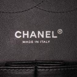 Pre Owned Chanel Black Jumbo Classic Patent Double Flap