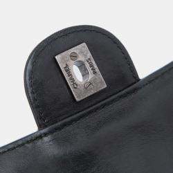Pre Owned Chanel Black Medium Quilted Lambskin Citizen Flap
