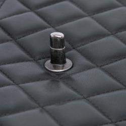 Pre Owned Chanel Black Medium Quilted Lambskin Citizen Flap