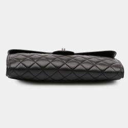 Pre Owned Chanel Black Medium Quilted Lambskin Citizen Flap