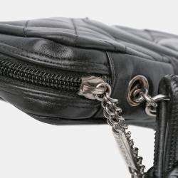 Pre Owned Chanel Black Lambskin Cambon Ligne Crossbody