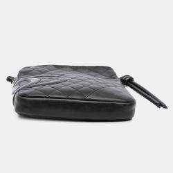 Pre Owned Chanel Black Lambskin Cambon Ligne Crossbody
