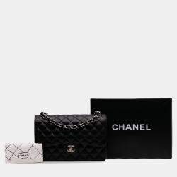 Pre Owned Chanel Black Jumbo Classic Caviar Double Flap