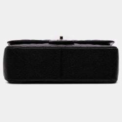 Pre Owned Chanel Black Jumbo Classic Caviar Double Flap