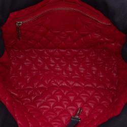 Pre Owned Chanel Navy Blue Medium Jersey Lambskin Reversible Coco Cocoon Tote