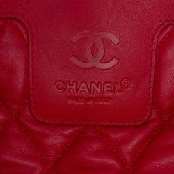 Pre Owned Chanel Navy Blue Medium Jersey Lambskin Reversible Coco Cocoon Tote