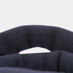 Pre Owned Chanel Navy Blue Medium Jersey Lambskin Reversible Coco Cocoon Tote