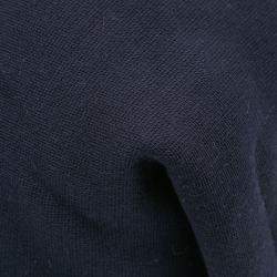 Pre Owned Chanel Navy Blue Medium Jersey Lambskin Reversible Coco Cocoon Tote