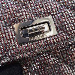 Pre Owned Chanel Mini Glitter Canvas Reissue 2.55 Flap