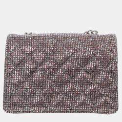 Pre Owned Chanel Mini Glitter Canvas Reissue 2.55 Flap