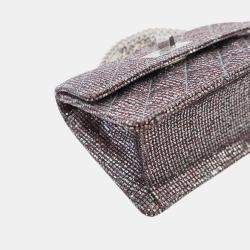 Pre Owned Chanel Mini Glitter Canvas Reissue 2.55 Flap