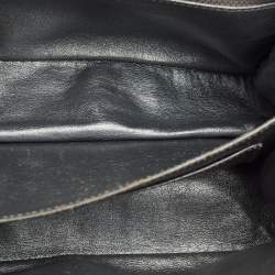 Pre Owned Chanel Metallic Grey Quilted Leather Triple Compartment Reissue Flap Bag