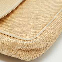 Pre Owned Chanel Natural Raffia Chain Shoulder Bag
