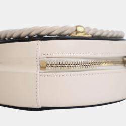 Pre Owned Chanel Black White Crumpled Calfskin En Vogue Round Bag