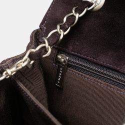 Pre Owned Chanel Purple Chocolate Bar Reissue Suede Multipocket Chain Flap