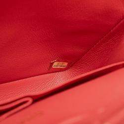 Pre Owned Chanel Pink Medium Classic Caviar Double Flap