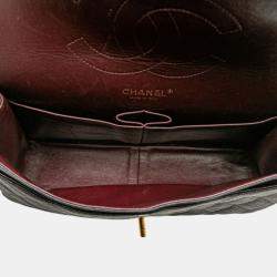 Pre Owned Chanel Black Jumbo Classic Caviar Double Flap