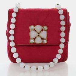 Pre Owned Chanel Vintage Grosgrain Gripoix Bag