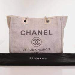 Pre Owned Chanel Small Mixed Fibers Deauville Tote