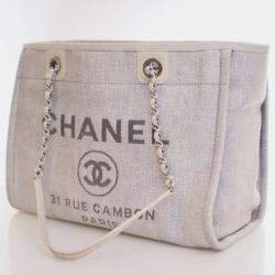 Pre Owned Chanel Small Mixed Fibers Deauville Tote