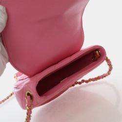 Pre Owned Chanel Mini Pink Caviar Messenger Bag