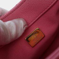 Pre Owned Chanel Mini Pink Caviar Messenger Bag