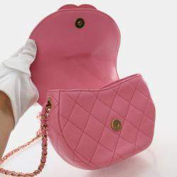 Pre Owned Chanel Mini Pink Caviar Messenger Bag
