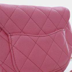 Pre Owned Chanel Mini Pink Caviar Messenger Bag