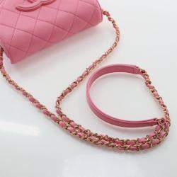 Pre Owned Chanel Mini Pink Caviar Messenger Bag